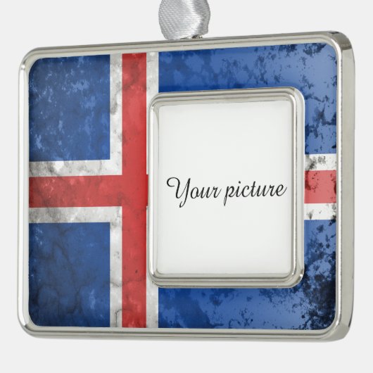 Island Rahmen-Ornament Silber (Links)