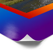 Island Rainbow Waterfall Poster (Ecke)