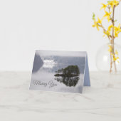 Island Reflection Lake Vermisst Blank Note Card Karte (Gelbe Blume)