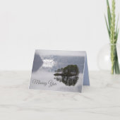 Island Reflection Lake Vermisst Blank Note Card Karte (Vorderseite)