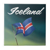 Island-Reiseplakat Fliese (Vorderseite)