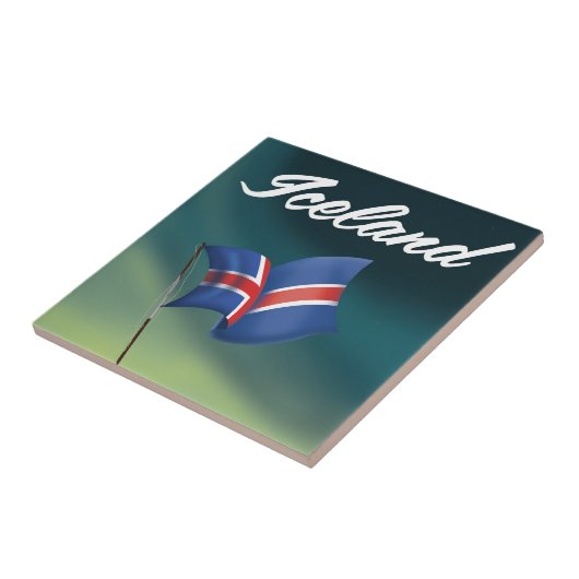 Island-Reiseplakat Fliese (Seite)