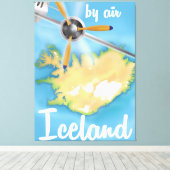 Island-Reiseplakat Leinwanddruck (Insitu (Holzboden))