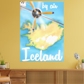 Island-Reiseplakat Leinwanddruck (Insitu (Wohnzimmer))