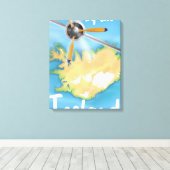 Island-Reiseplakat Leinwanddruck (Insitu (Holzboden))