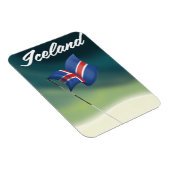 Island-Reiseplakat Magnet (Rechte Seite)