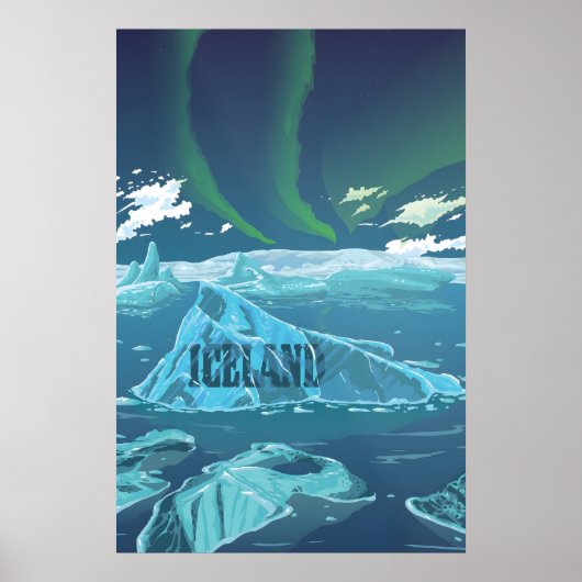 Island Reiseplakat Poster (Vorne)