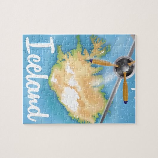 Island-Reiseplakat Puzzle (Horizontal)