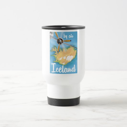 Island-Reiseplakat Reisebecher (Mittel)