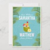 Island Resort Beach Destination Brautparty Einladung (Rückseite)