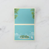 Island Resort Beach Reiseziel Vielen Dank Dankeskarte (Innenseite)