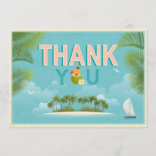 Island Resort Beach Reiseziel Vielen Dank Dankeskarte