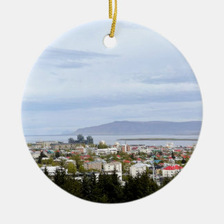Island Reykjavik Cityscape Esja Foto Keramik Ornament