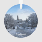 Island Reykjavik - Keramik Ornament (Rückseite)