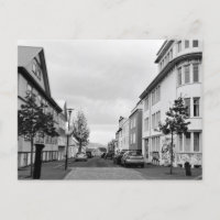 Island Reykjavik Street Scene Schwarz-weißes Foto