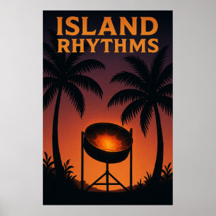 Island Rhythmsoster 41, Island Rhythms, Vintag Poster