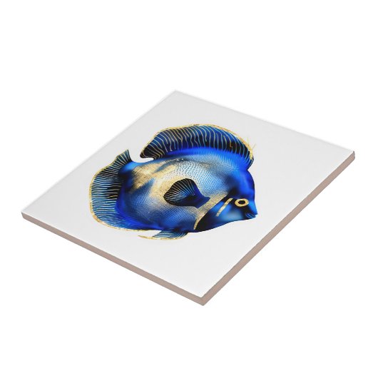 Island Riff Goldblauer Hippie-Tang-Strand Fliese (Seite)