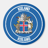 Island-RundEmblem Magnet (Vorne)