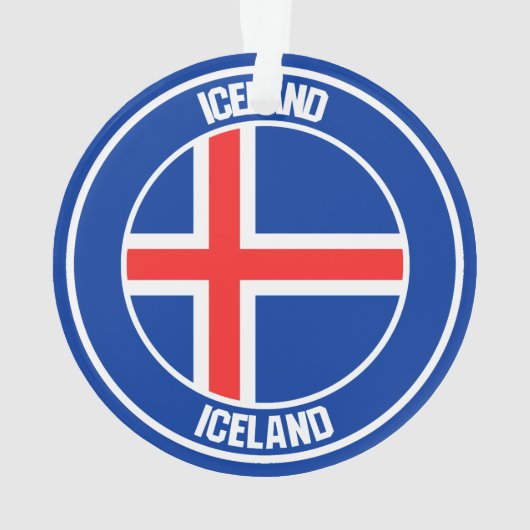 Island-RundEmblem Ornament (Rückseite)