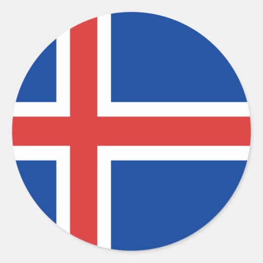 Island Runder Aufkleber (Vorderseite)