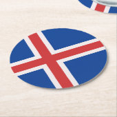 Island Runder Pappuntersetzer (Angewinkelt)