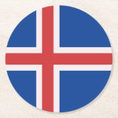 Island Runder Pappuntersetzer (Vorderseite)