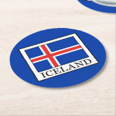Island Runder Pappuntersetzer (Angewinkelt)