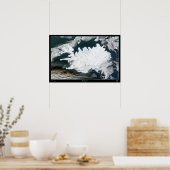 Island-Satellitenplakatkarte Foto Poster (Küche)