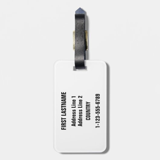 Island schattiert kundenspezifischen gepäckanhänger (Rückseite vertikal)