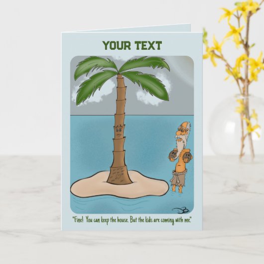 Island Scheidung Faltkarte Karte (Gelbe Blume)