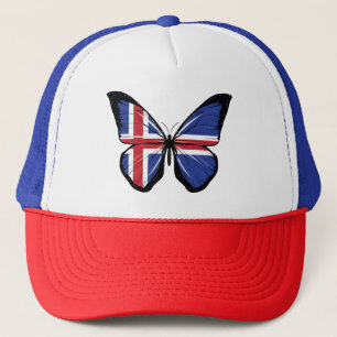 Island-Schmetterlingsflagge Truckerkappe