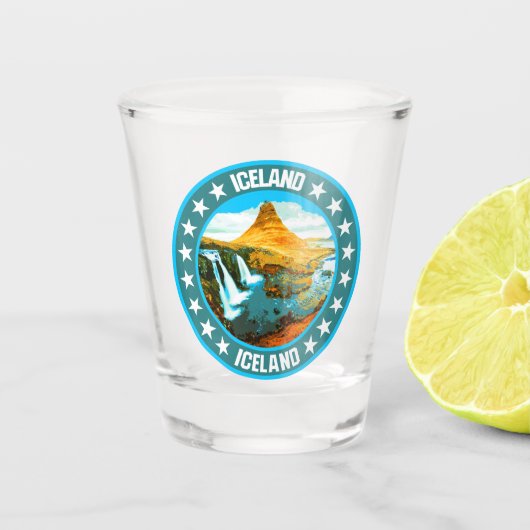 Island Schnapsglas (Vorderseite)