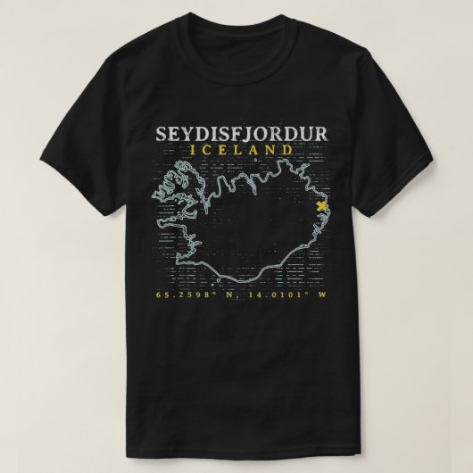 Island Seydisfjordur T-Shirt (Design vorne)