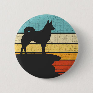 Island Sheepdog Retro Vintag Dog Welpenbesitzer Button