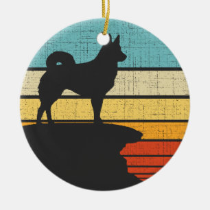 Island Sheepdog Retro Vintag Dog Welpenbesitzer Keramik Ornament