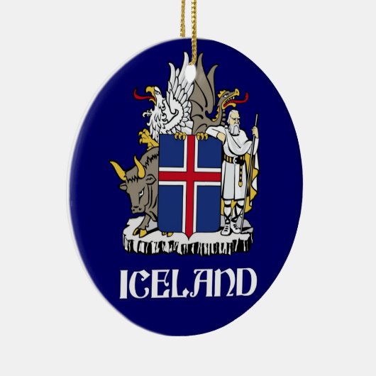 ISLAND - Siegel/Emblem/Blazon/Wappen/Symbol Keramik Ornament (Rechts)