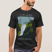 Island Skogafoss Wasserfall T-Shirt (Vorderseite)