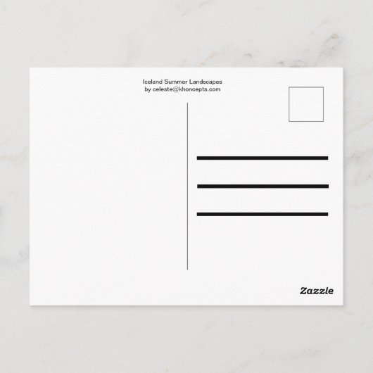 Island - Sommerlandschaften Postkarte (Rückseite)