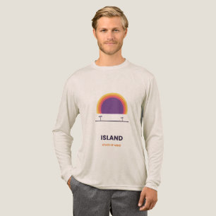 Island State of Mind Tropisches Sonnenuntergangs-T Tri-Blend Shirt