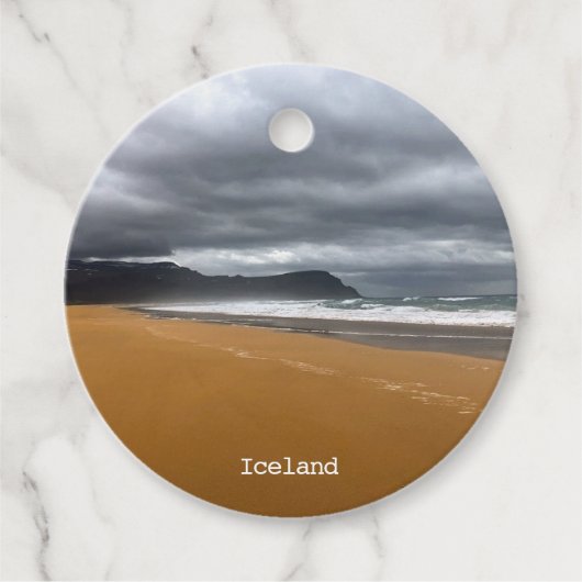 Island - Strand Geschenkanhänger (Vorderseite)
