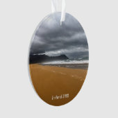 Island Strand - Keramik Ornament (Vorderseite)