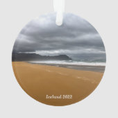 Island Strand - Keramik Ornament (Rückseite)