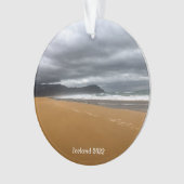 Island Strand - Keramik Ornament (Vorderseite)