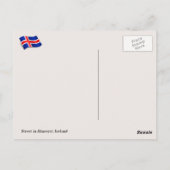 Island, Straße in Akureyri Postkarte (Rückseite)