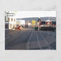 Island, Straße in Akureyri