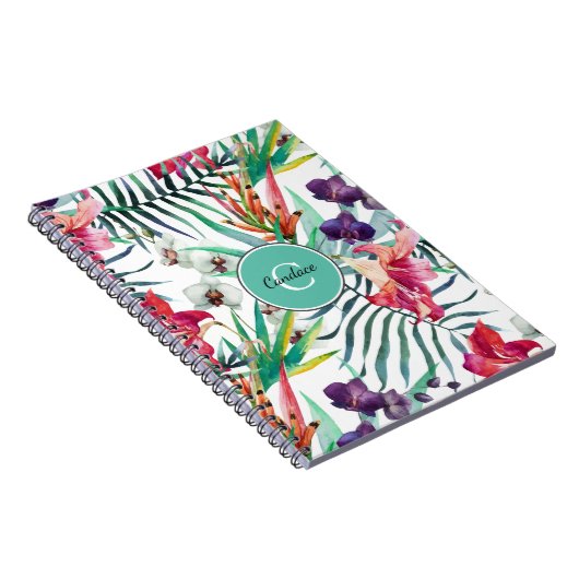 Island Style Tropical Patches mit Monogram Notizblock (Rechte Seite)