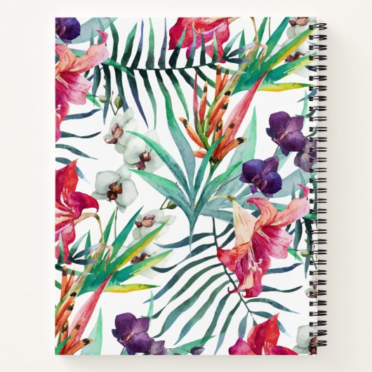 Island Style Tropical Patches mit Monogram Notizblock (Rückseite)