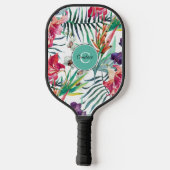 Island Style Tropical Patches mit Monogram Pickleball Schläger (Rückseite)