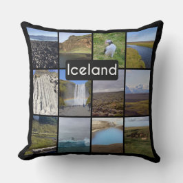 Island Summer Landscape Collage Kissen