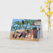 Island Summer Vacacation Labradors Karte (Gelbe Blume)